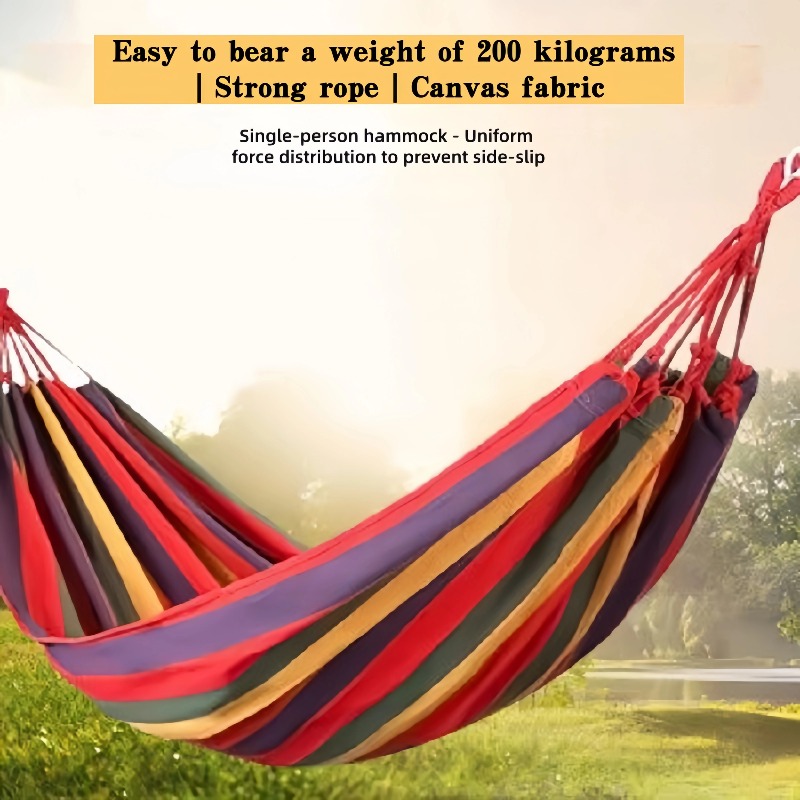Camping Hammock - Thick Canvas Outdoor Hammock Swing for