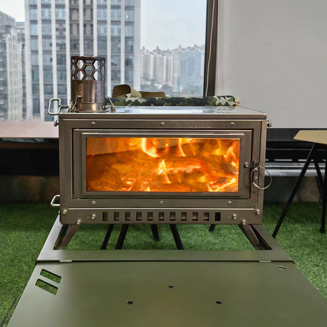 Outdoor Camping Wood Stove - Firewood Stove Tent Stove Folding Portable