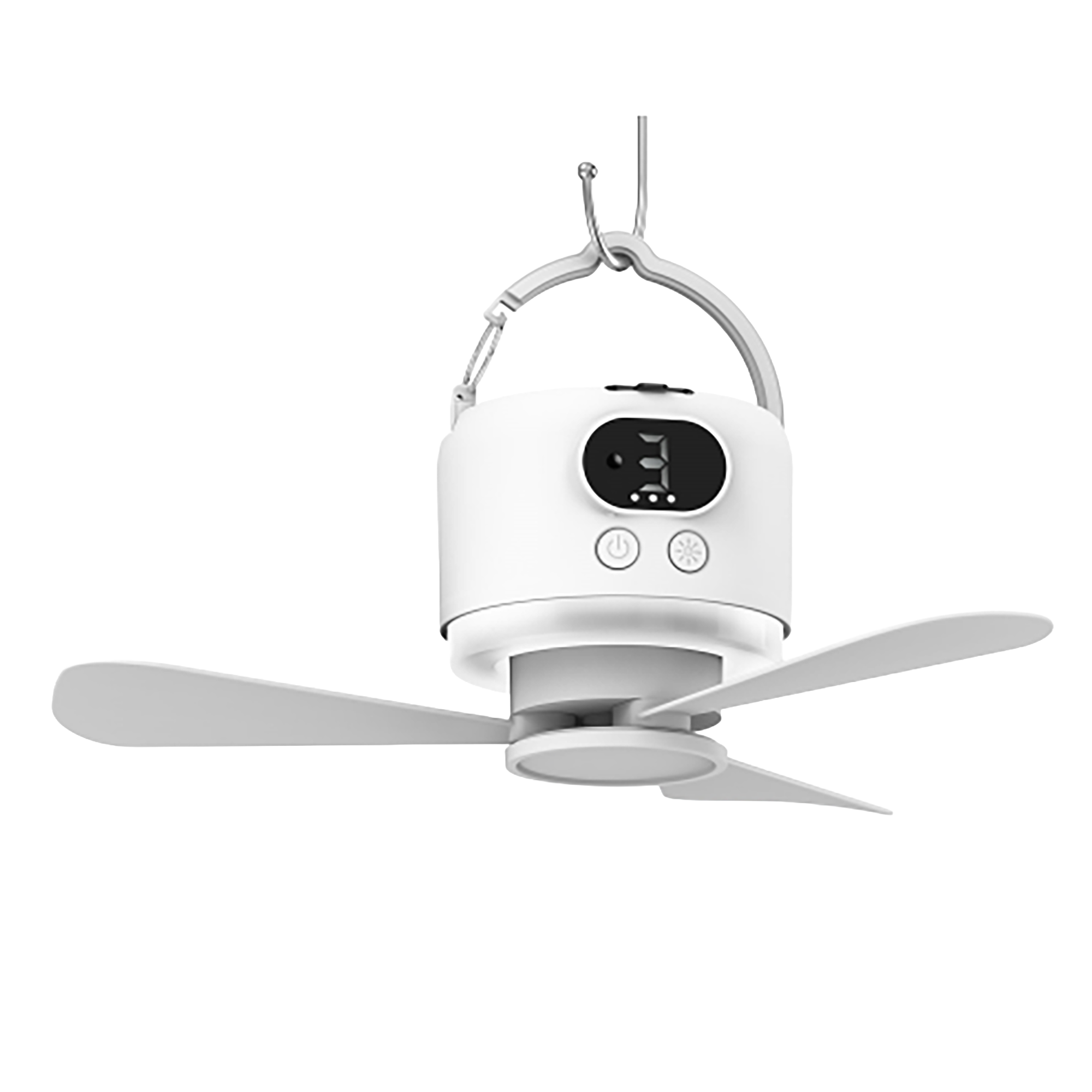 Outdoor Camping Fan - 10400Mah Rechargeable Portable Ceiling Fan, Hangable