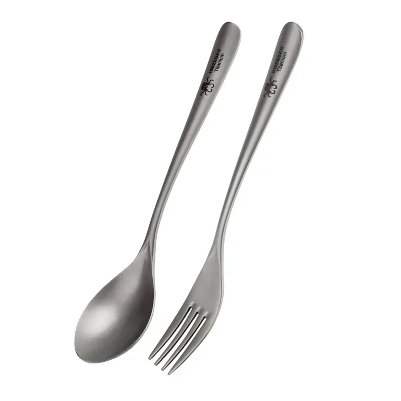 Outdoor Camping Dining Set - HWZBBEN Titanium Outdoor Camping Tableware Chopsticks