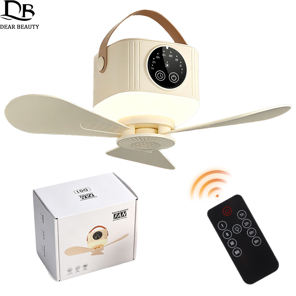 Outdoor Camping Fan - Wireless Ceiling Fan With Light Remote
