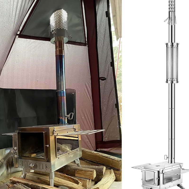 Camping Stove Pipe Stainless S - огляд і ціна Outdoor Camping Wood Stove