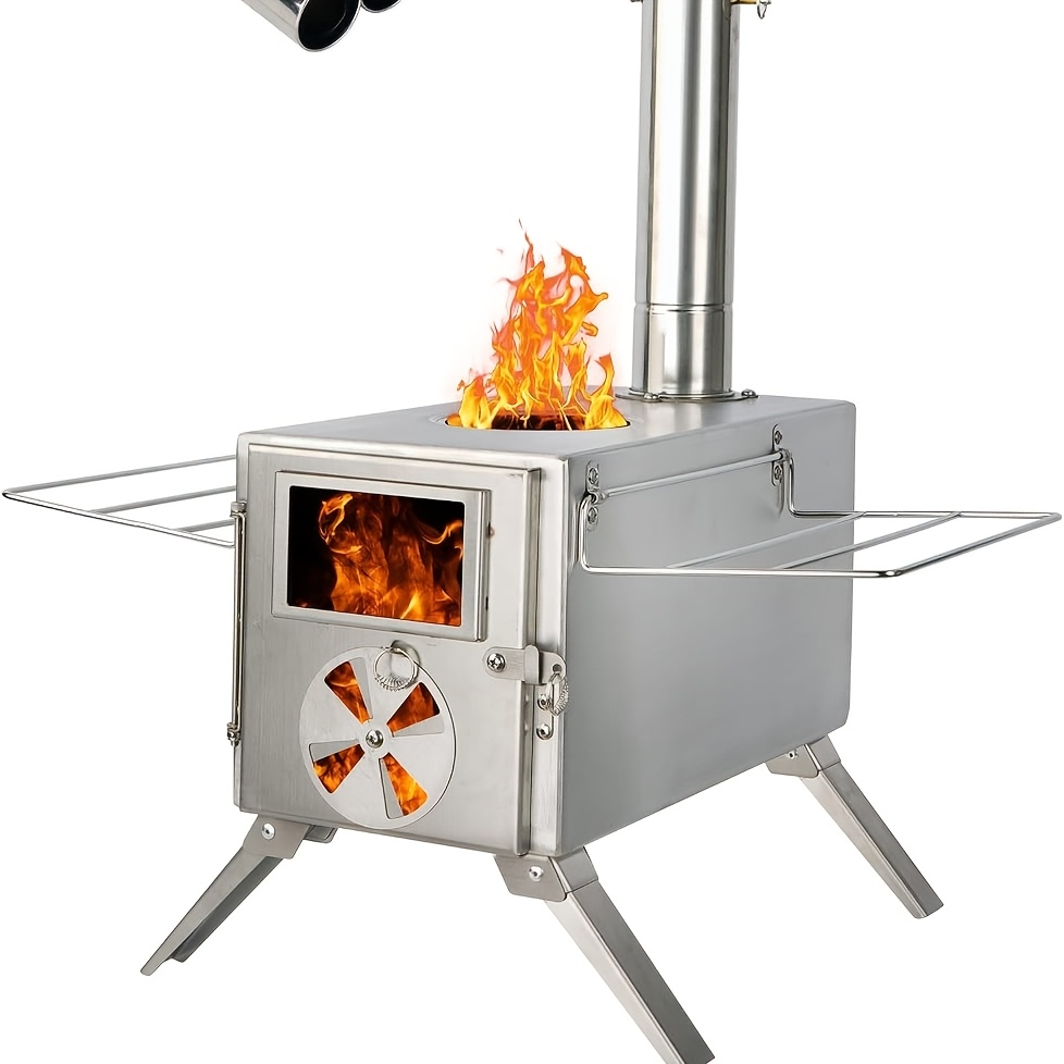Camping wood stove stainless s - огляд і ціна Outdoor Camping Wood Burning Stove