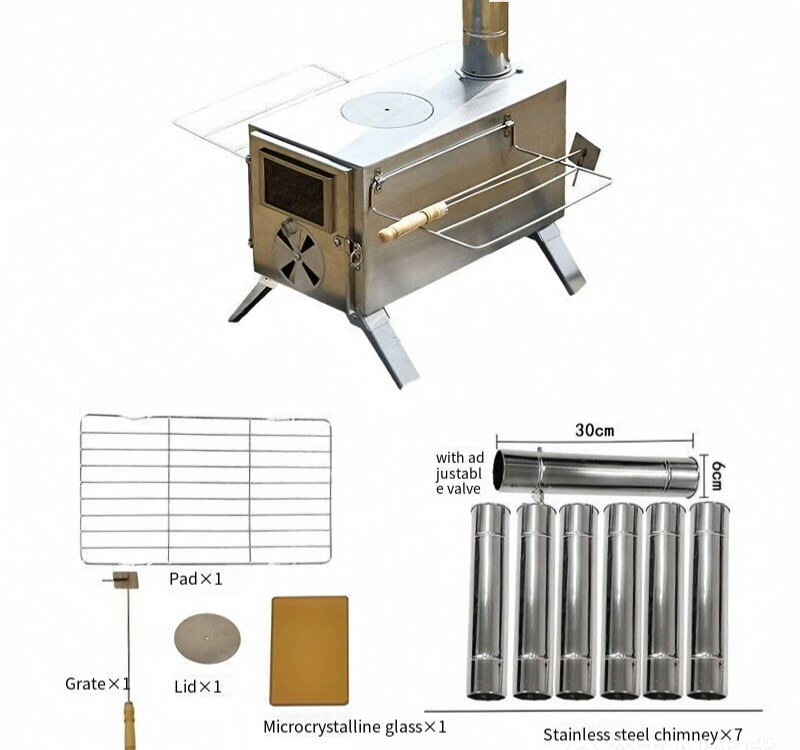 Camping wood stove stainless s - огляд і ціна Outdoor Camping Wood Burning Stove
