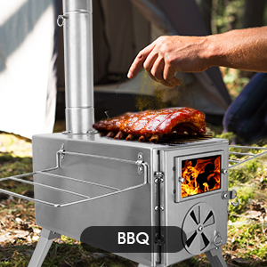 Camping wood stove stainless s - огляд і ціна Outdoor Camping Wood Burning Stove