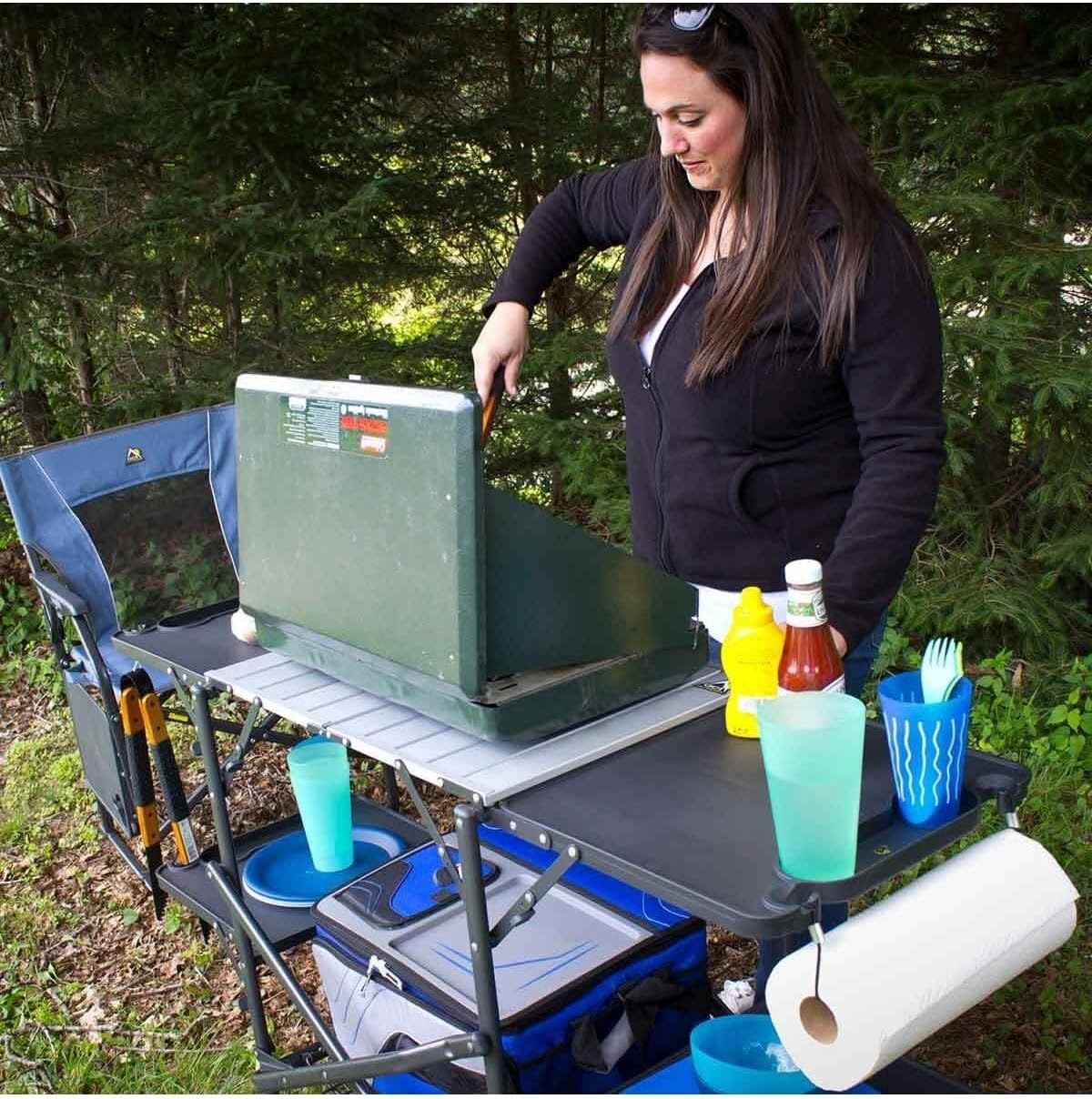 Slim Fold Portable Camping Kit - огляд і ціна Outdoor Camping Cooking Table
