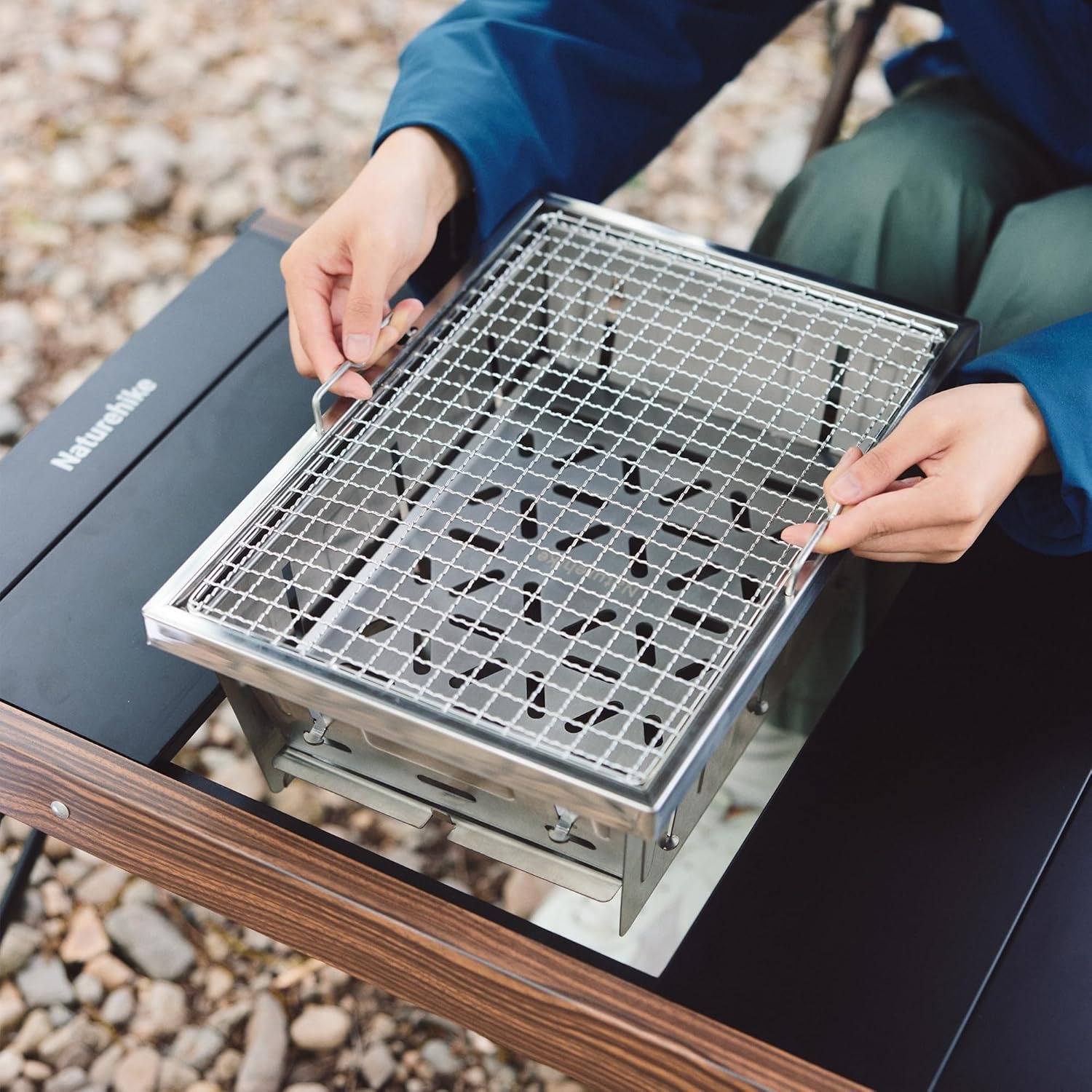 Naturehike Camping Charcoal Gr - огляд і ціна Outdoor Camping Cooking Table