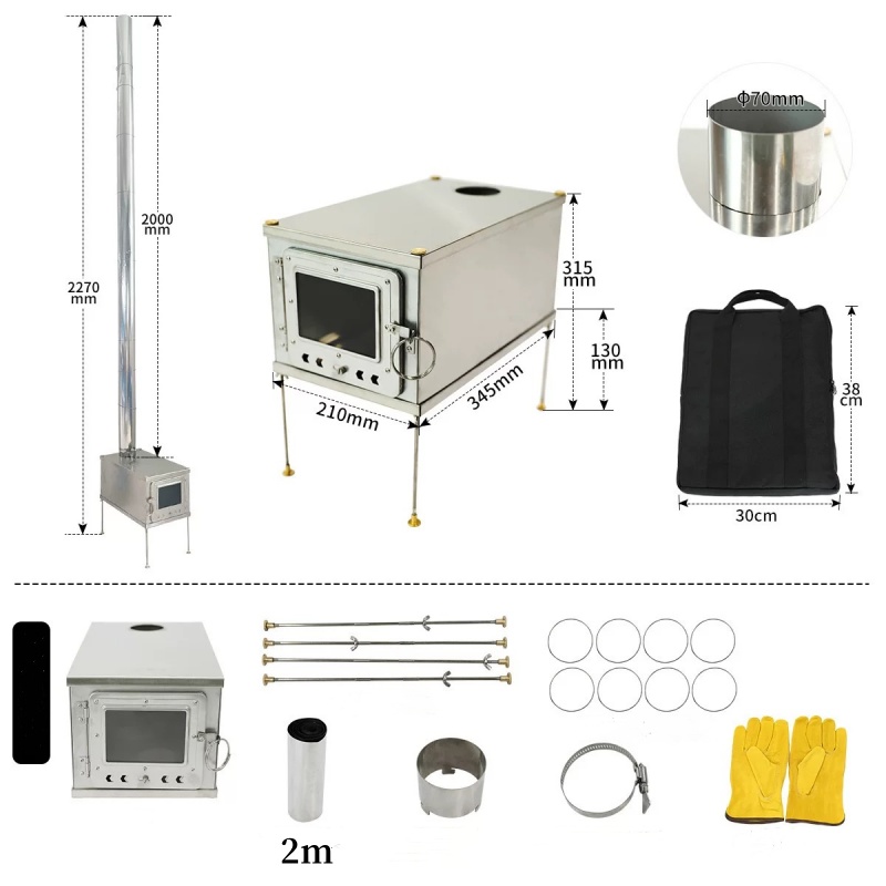 Foldable  Tent Stove Lightweig - огляд і ціна Outdoor Camping Wood Burning Stove
