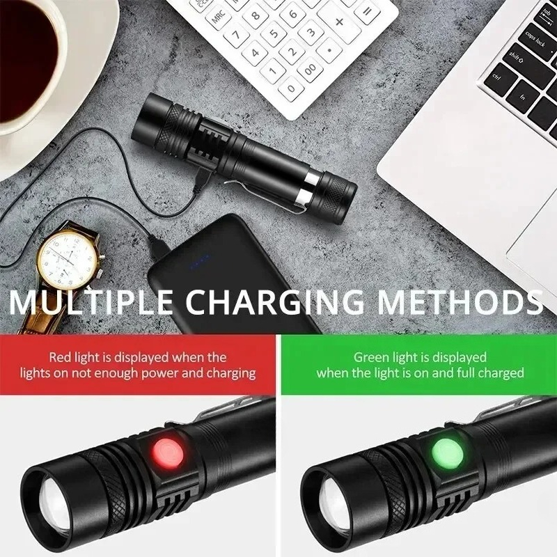 Rechargeable T6 Handheld Flash - огляд і ціна Outdoor Camping Decor