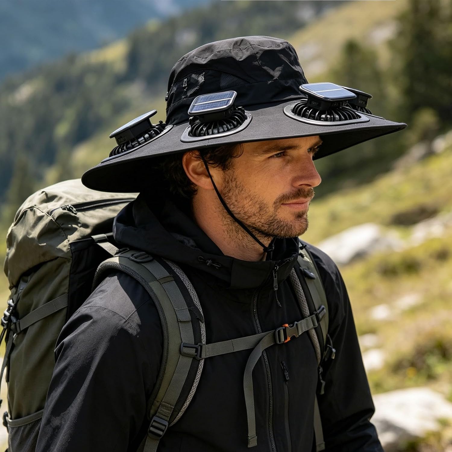 Hot 6 Fans Solar Fan Hat Breat - огляд і ціна Outdoor Camping Fan