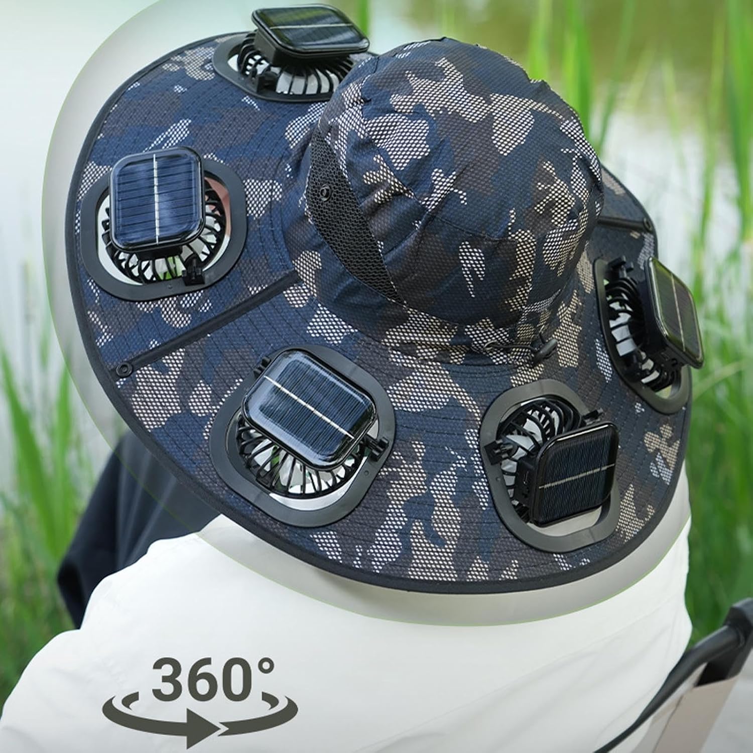 Hot 6 Fans Solar Fan Hat Breat - огляд і ціна Outdoor Camping Fan