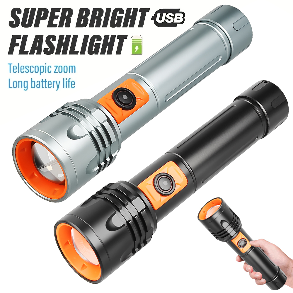 High Power LED Flashlight USB  - огляд і ціна Outdoor Camping Lantern