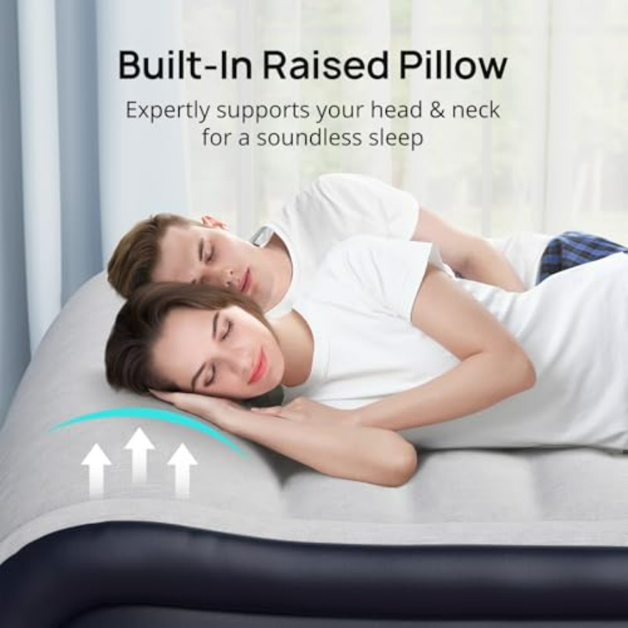 Queen Air Mattress with Built- - огляд і ціна Camp Pillow Compressible