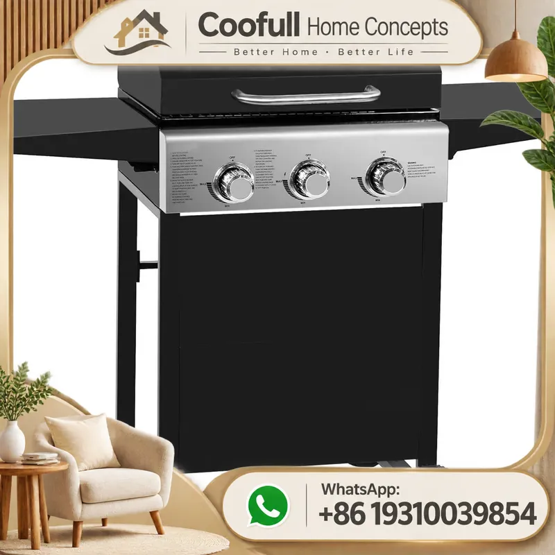 Propane Gas Grill With Side Bu - огляд і ціна Outdoor Camping Cooking Table