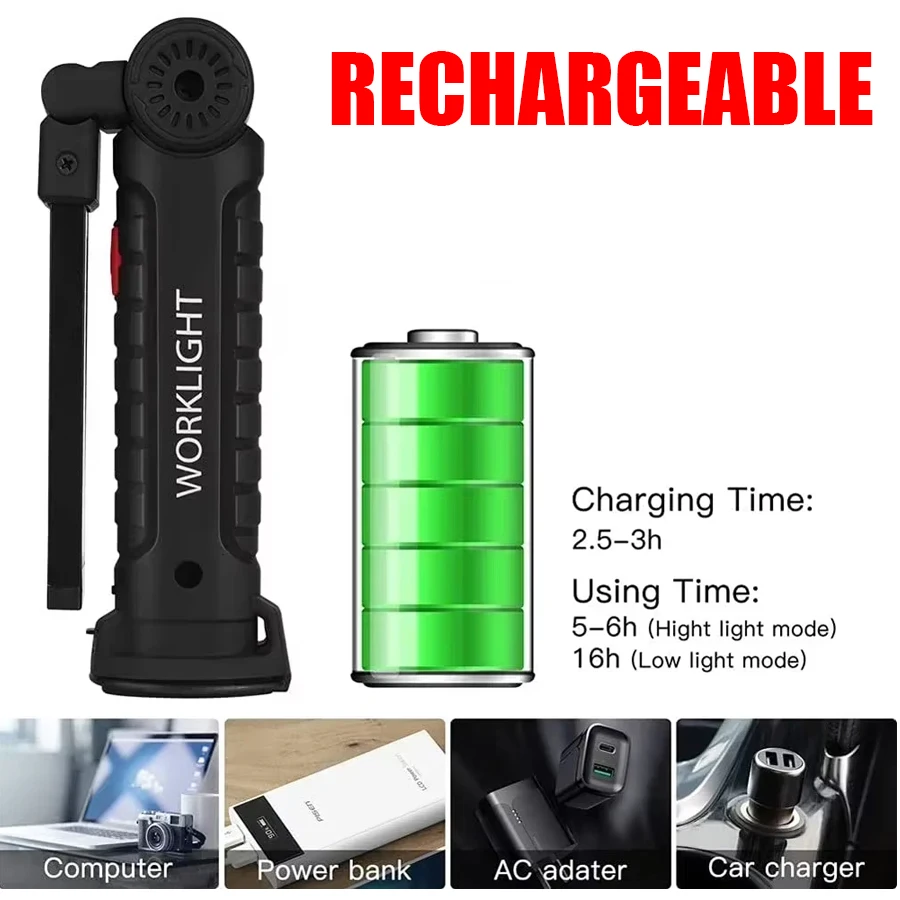 Rechargeable Magnetic Work Lig - огляд і ціна Outdoor Camping Lantern