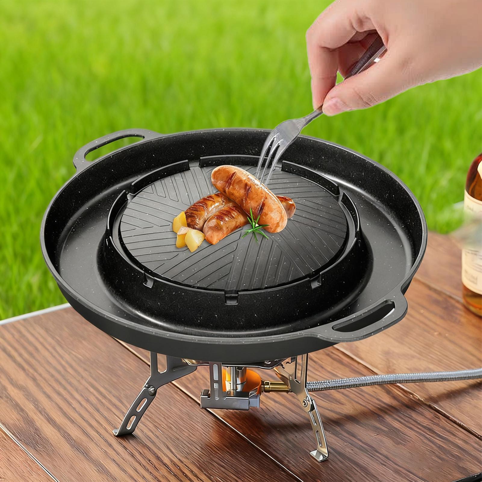 2-in-1 Grill & Hot Pan for Sto - огляд і ціна Outdoor Camping Cooking Table