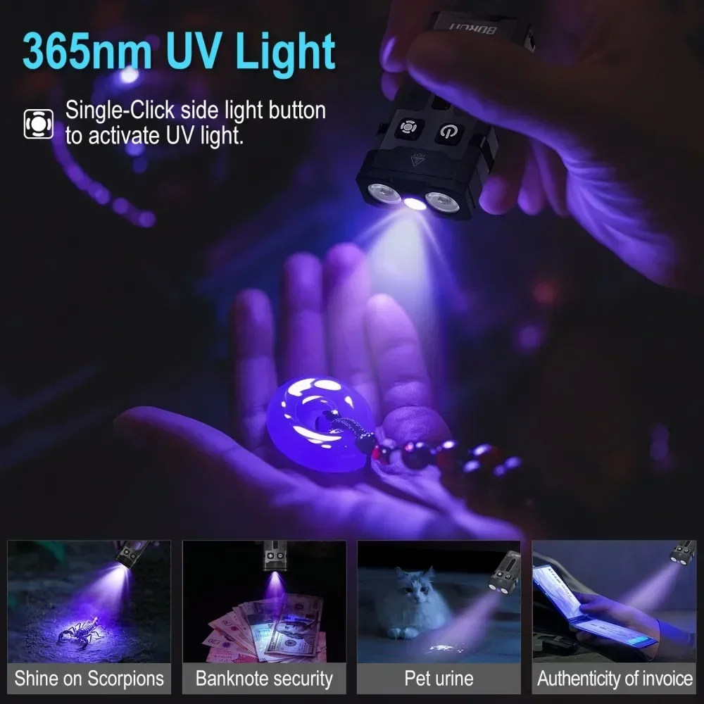 BORUiT EV20 1100LM EDC UV Keyc - огляд і ціна Outdoor Camping Lantern