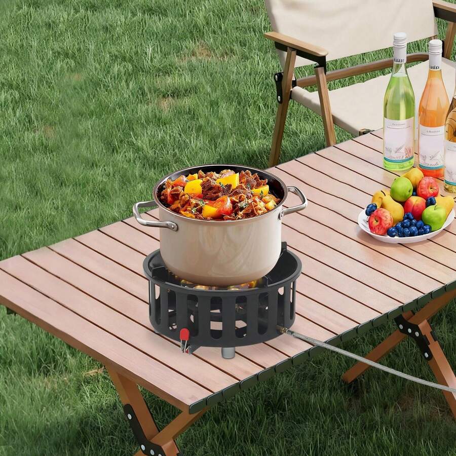 Portable Camping Stove With 3  - огляд і ціна Outdoor Camping Gas Stove