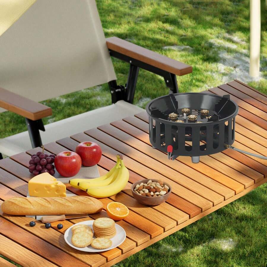 Portable Camping Stove With 3  - огляд і ціна Outdoor Camping Gas Stove