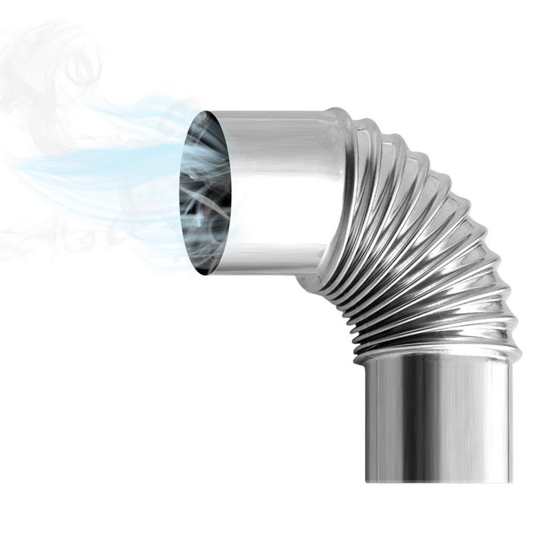60/75mm Stainless Steel 90 Deg - огляд і ціна Outdoor Camping Wood Stove