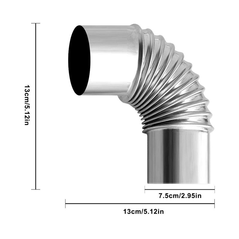 60/75mm Stainless Steel 90 Deg - огляд і ціна Outdoor Camping Wood Stove