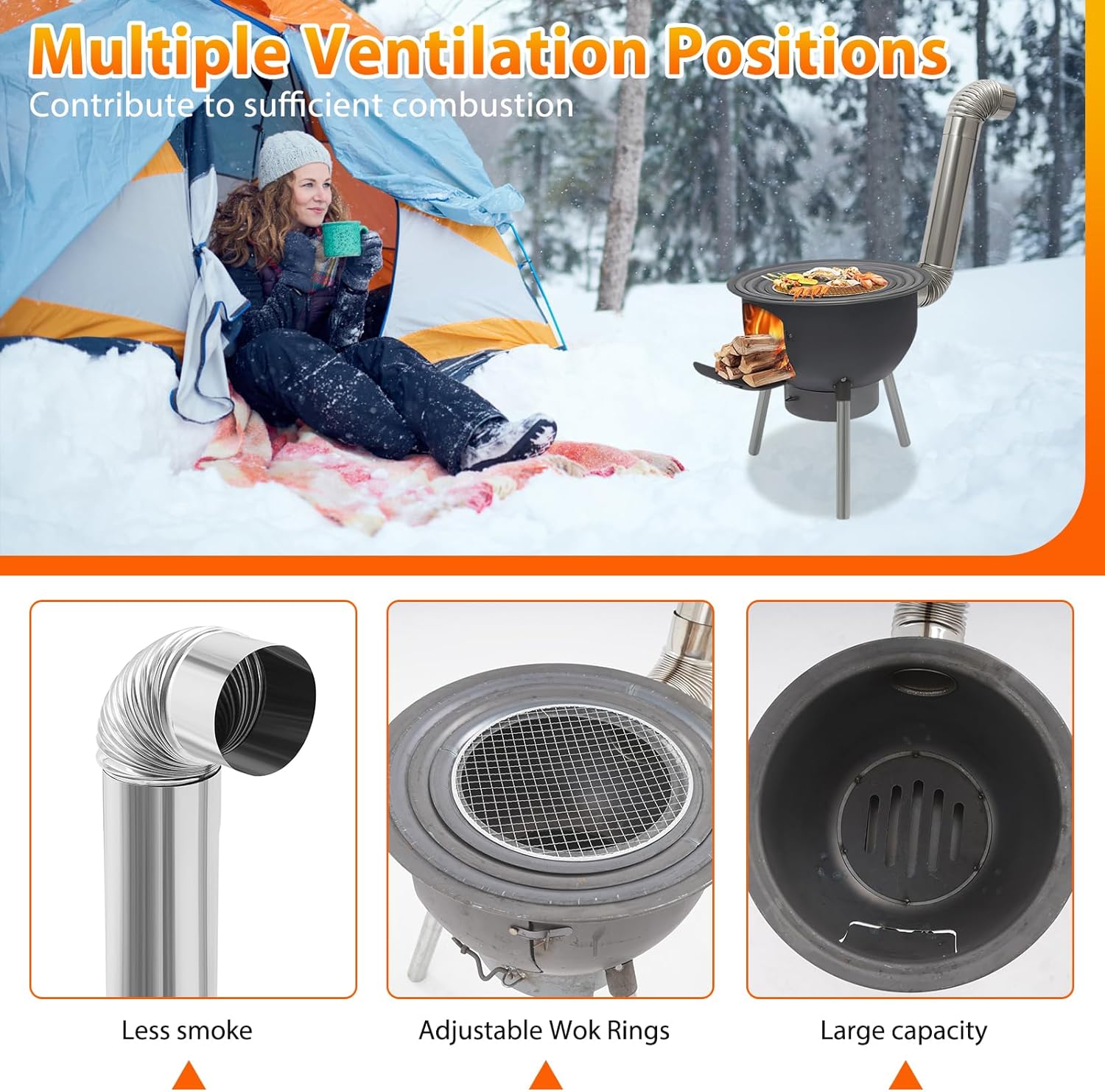 Portable Wood Burning Rocket S - огляд і ціна Outdoor Camping Wood Stove
