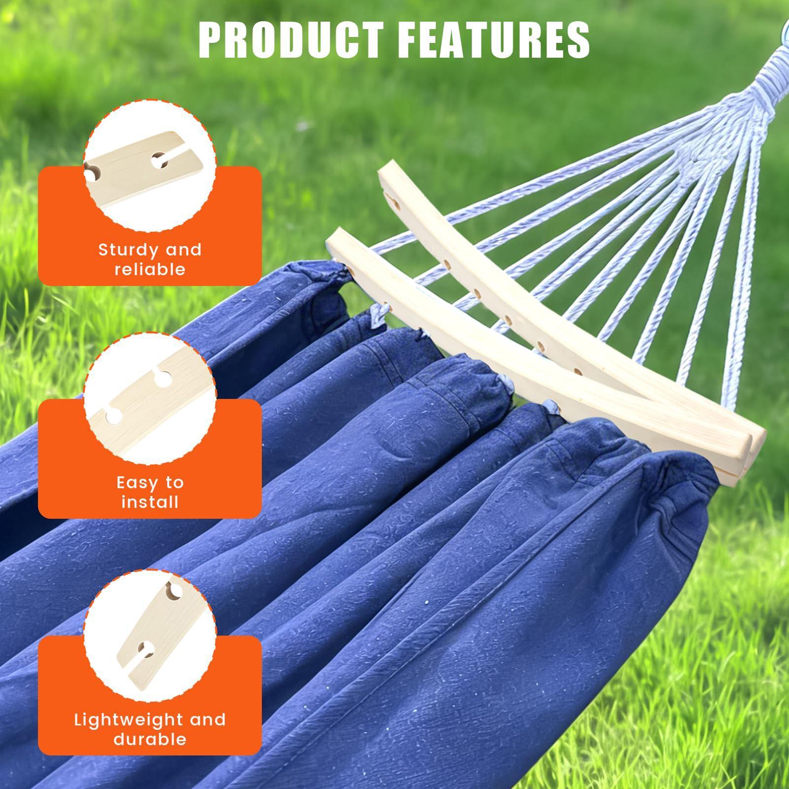 2 Pieces 10-Hole Wooden Hammoc - огляд і ціна Camping Hammock