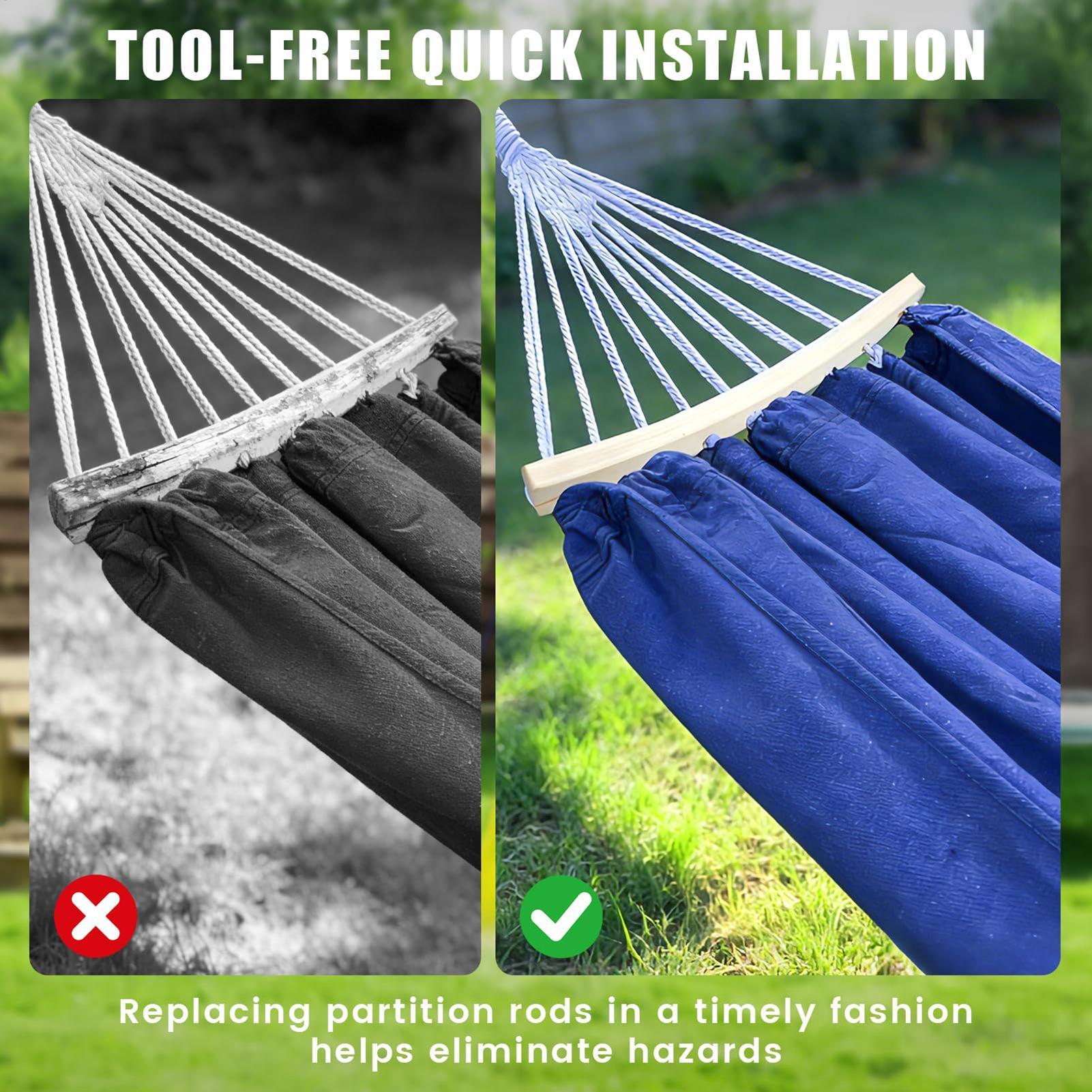 2 Pieces 10-Hole Wooden Hammoc - огляд і ціна Camping Hammock