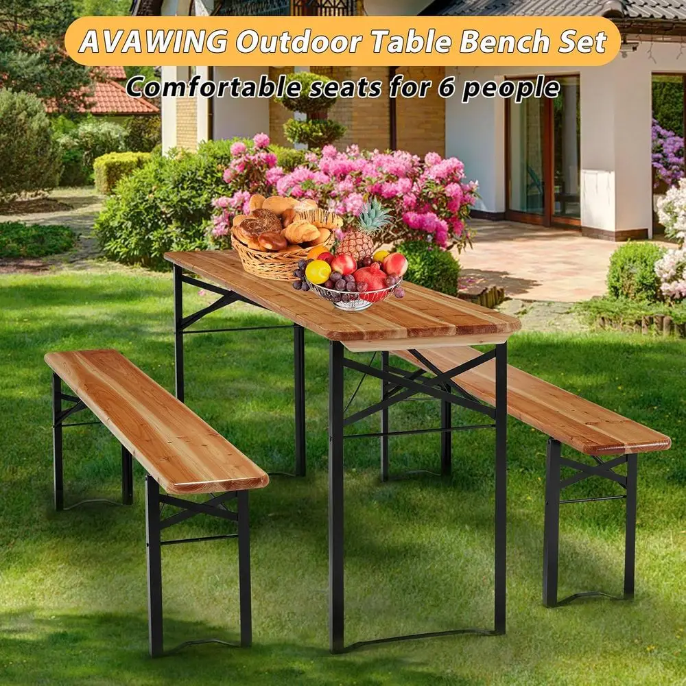 Portable 70 3-Piece Picnic Tab - огляд і ціна Outdoor Camping Dining Set