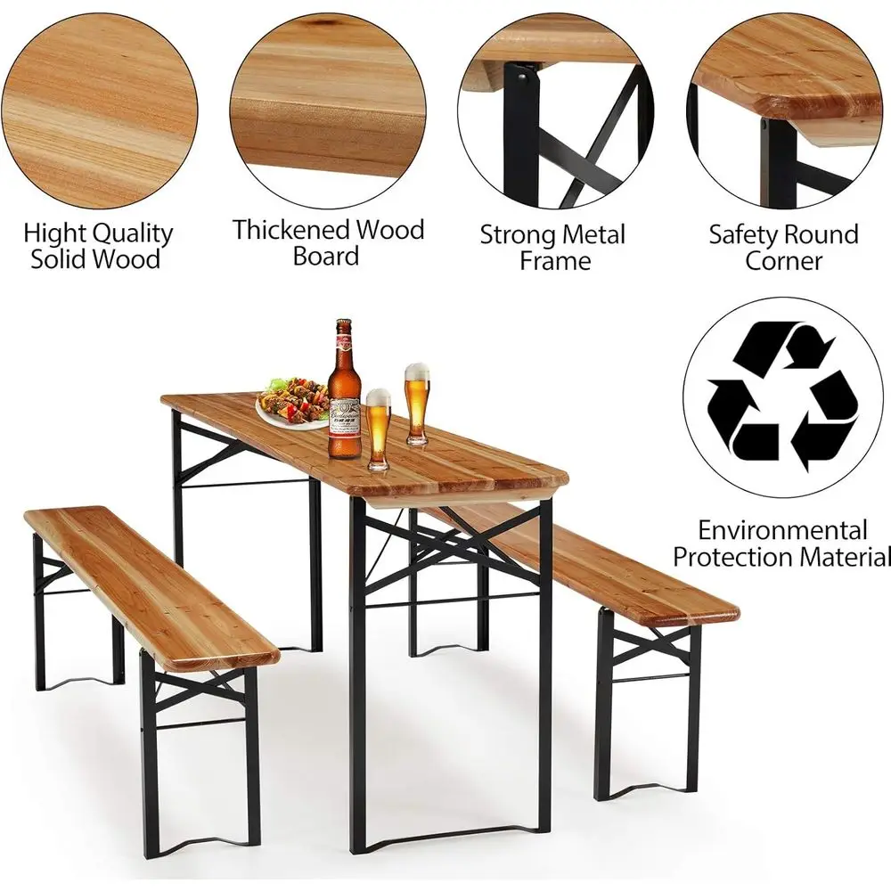 Portable 70 3-Piece Picnic Tab - огляд і ціна Outdoor Camping Dining Set