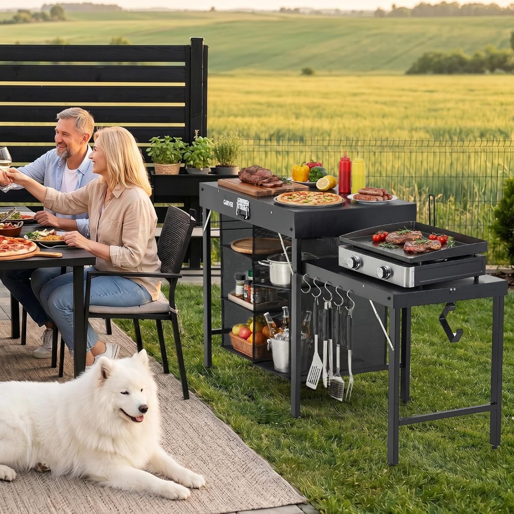 Foldable Metal Grill Table wit - огляд і ціна Outdoor Camping Cooking Table