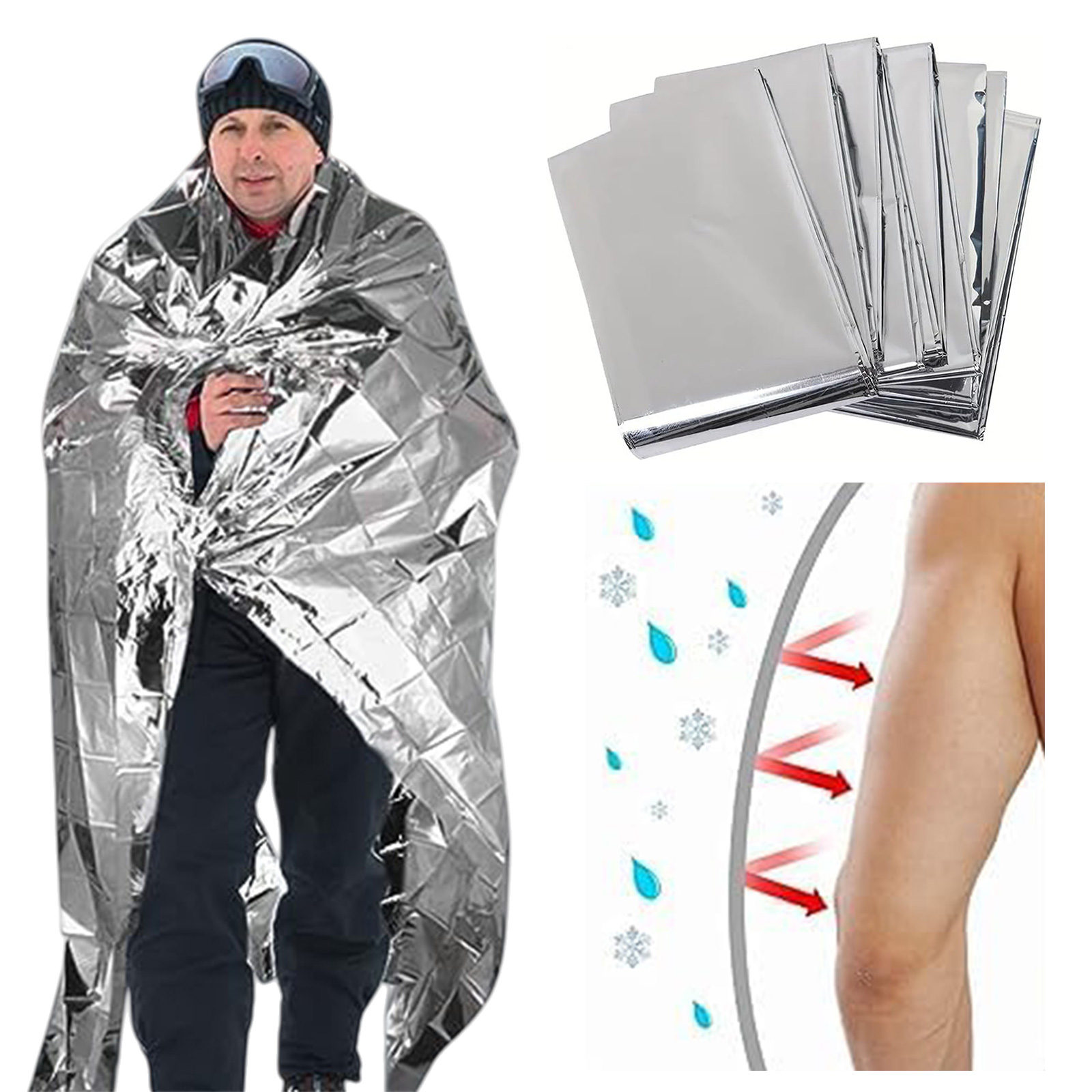 Emergency Mylar Blankets Multi - огляд і ціна Emergency Mylar Blanket
