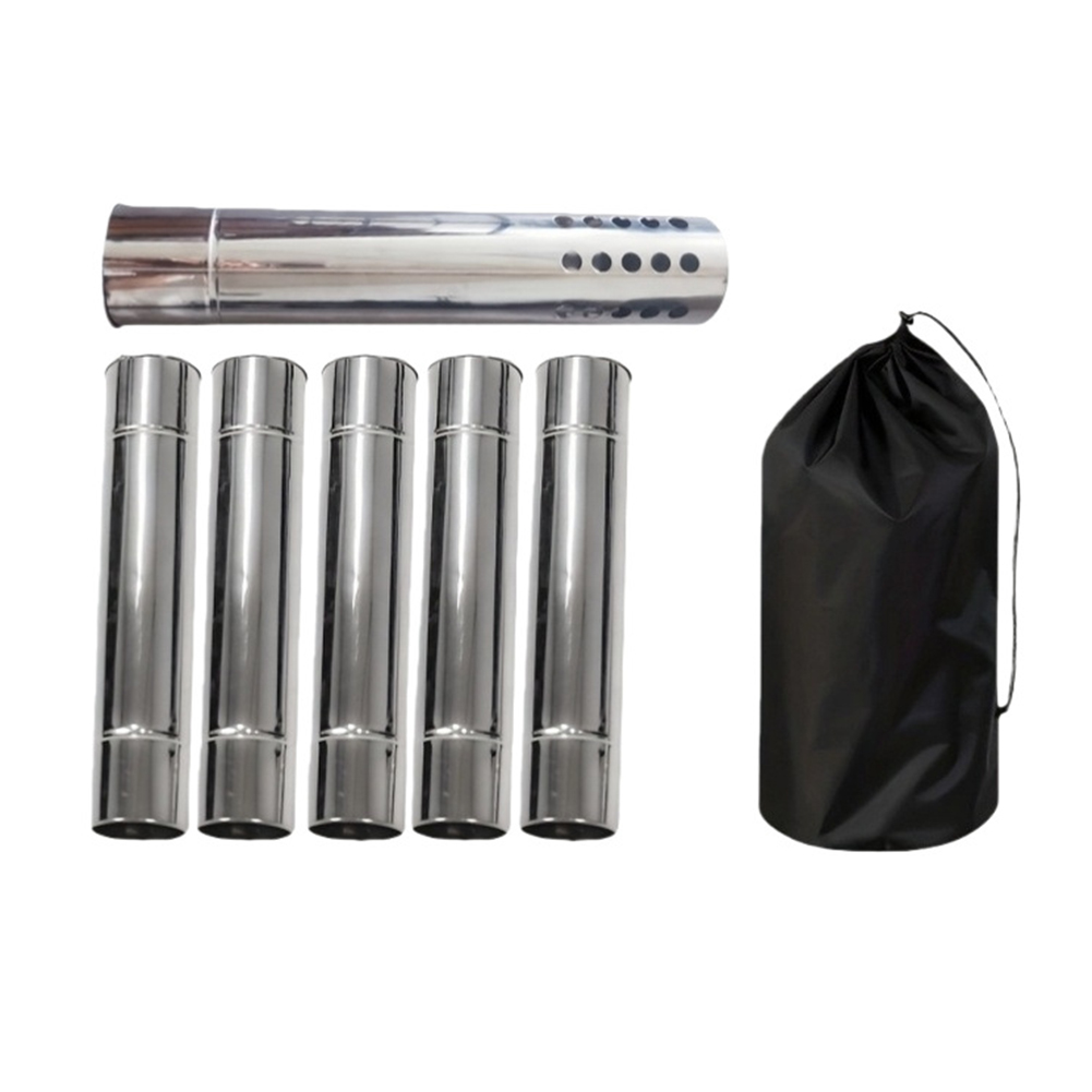 Stainless Steel Smoke Pipe Kit - огляд і ціна Outdoor Camping Wood Stove