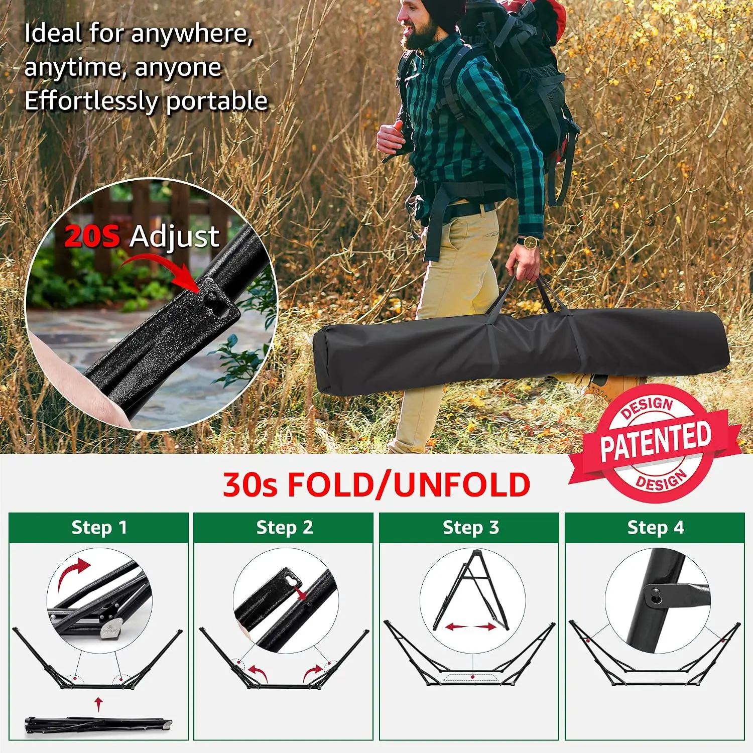 Unity Hammock Stand, Collapsib - огляд і ціна Camping Hammock