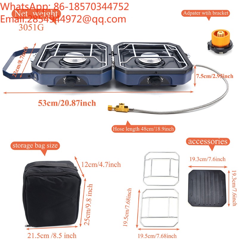 Dual‑Burner Portable Folding G - огляд і ціна Outdoor Camping Gas Stove