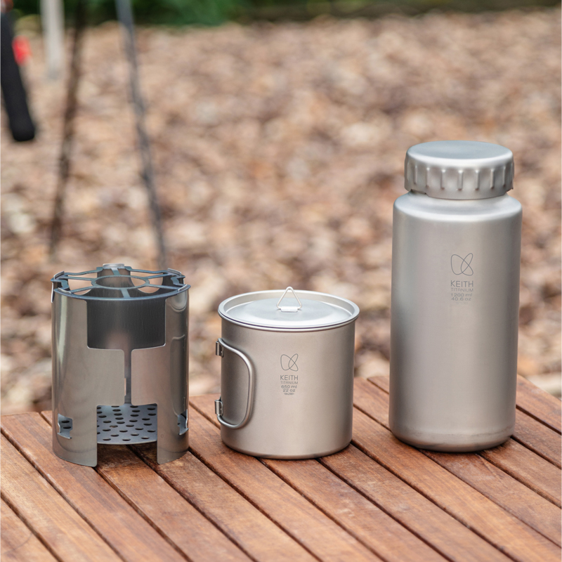 KEITH Pure Titanium Nesting Ca - огляд і ціна Outdoor Camping Wood Stove