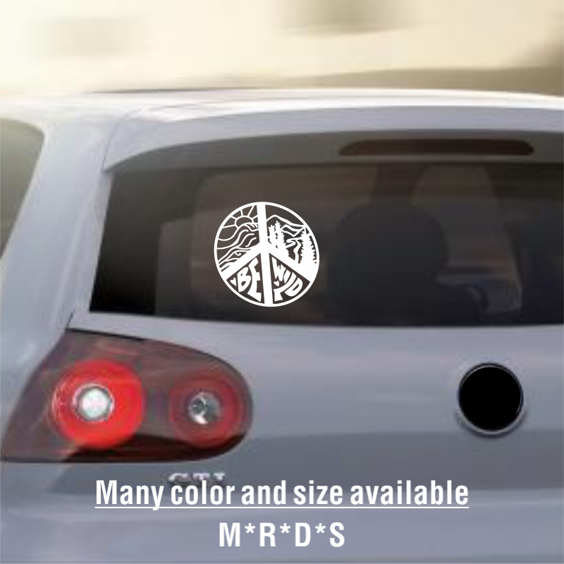 Peace Sign Camping Vinyl Car S - огляд і ціна Outdoor Camping Quotes
