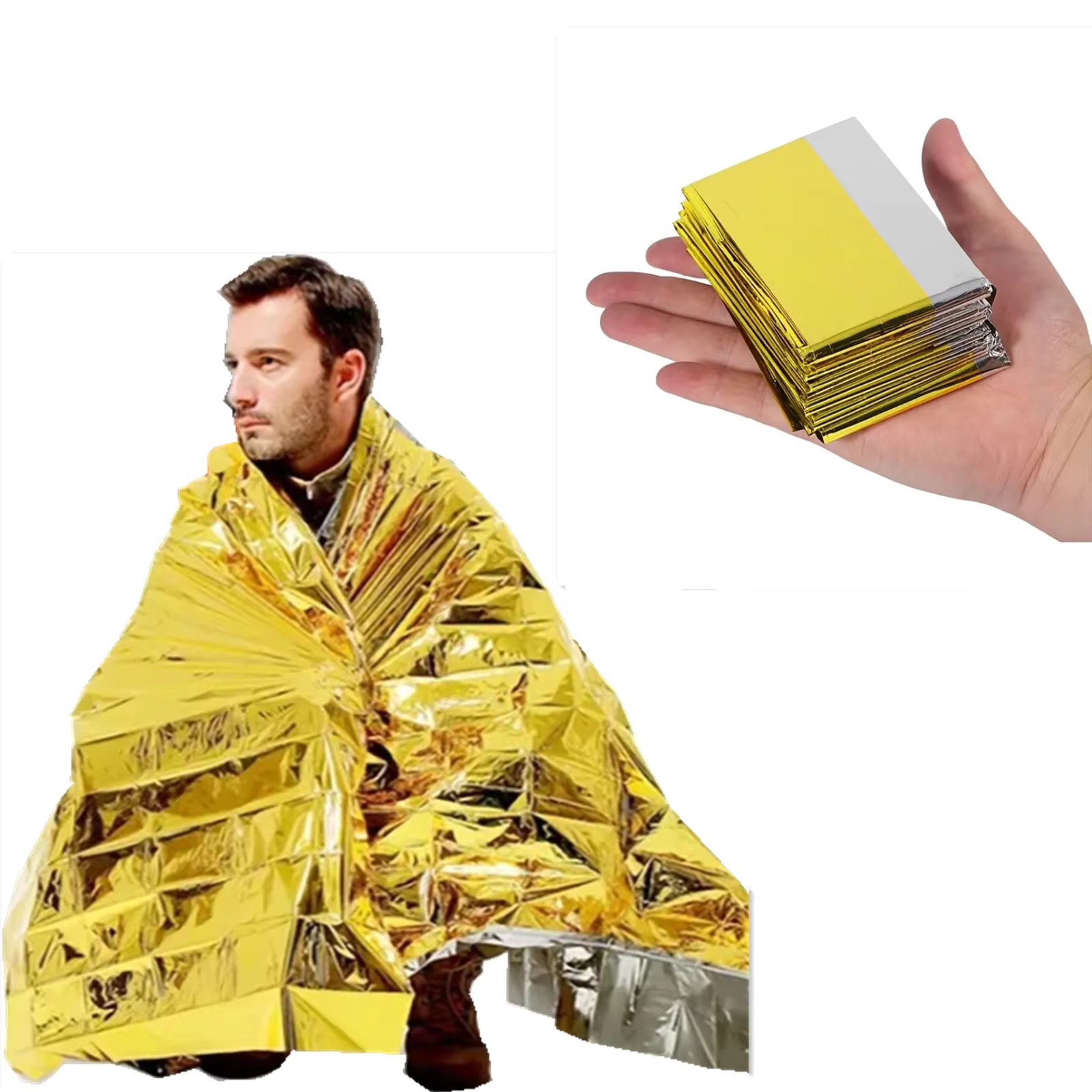 4pcs Emergency  Blanket Foil S - огляд і ціна Emergency Mylar Blanket
