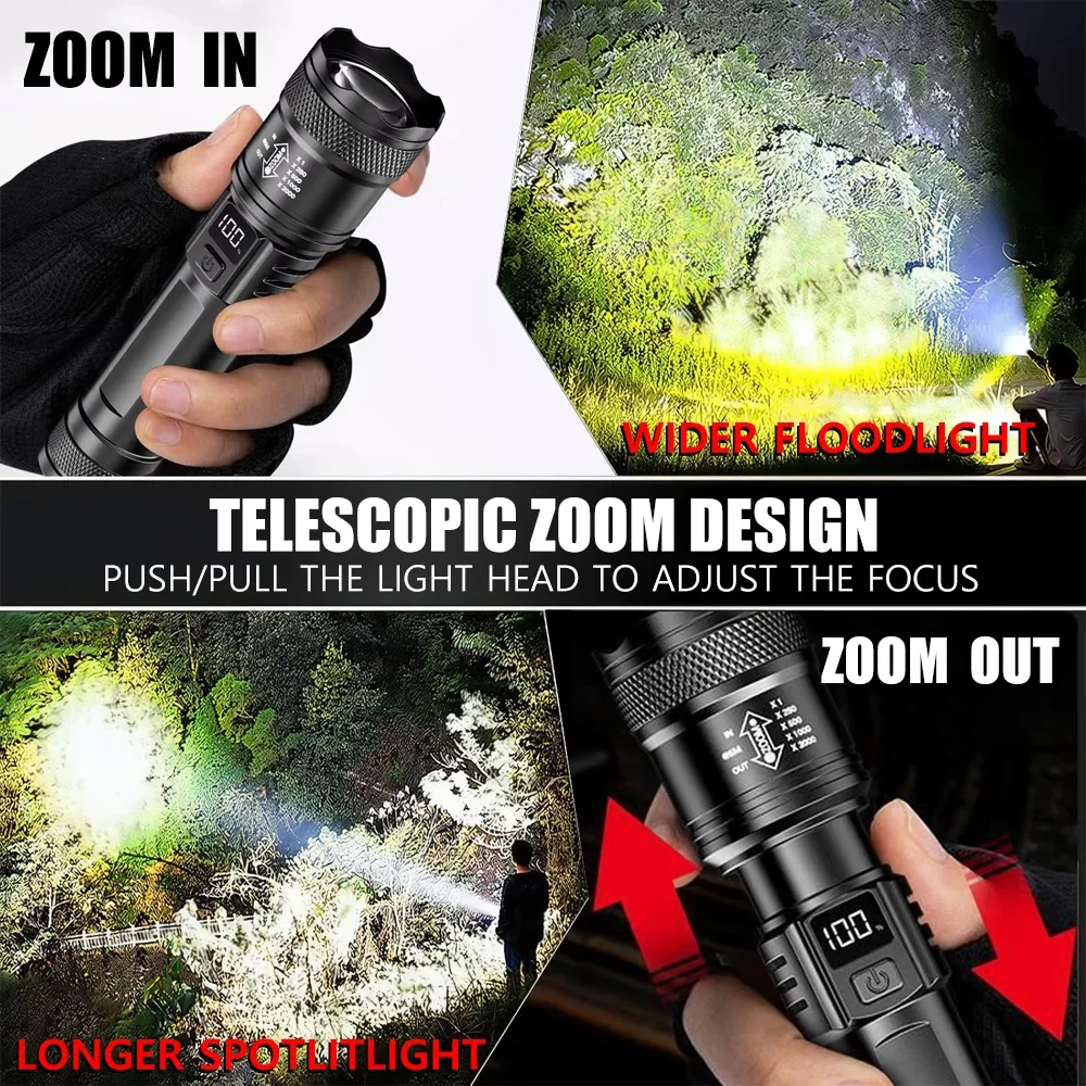 Rechargeable LED Flashlight Zo - огляд і ціна Outdoor Camping Decor