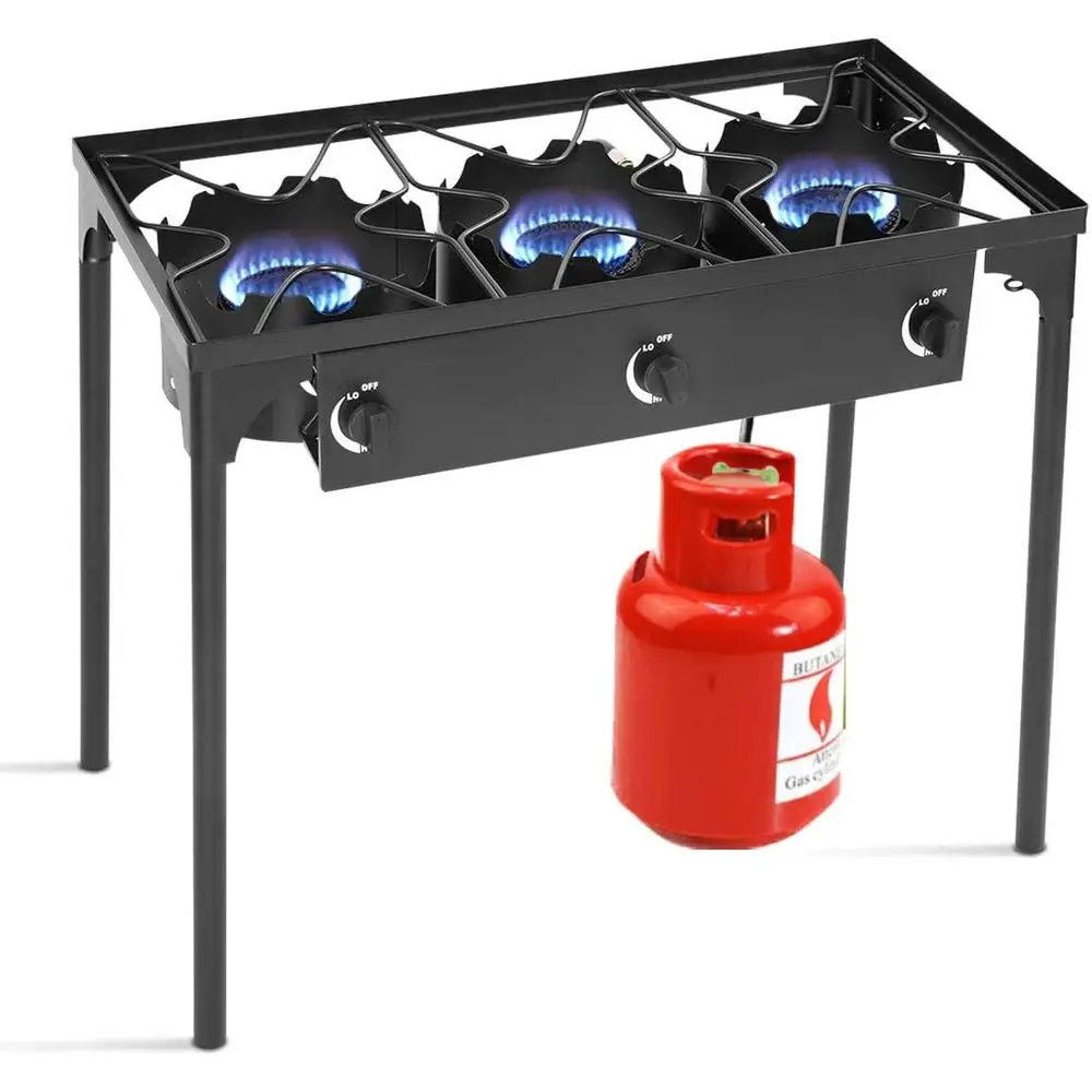 Portable 3-Burner Propane Gas  - огляд і ціна Outdoor Camping Gas Stove