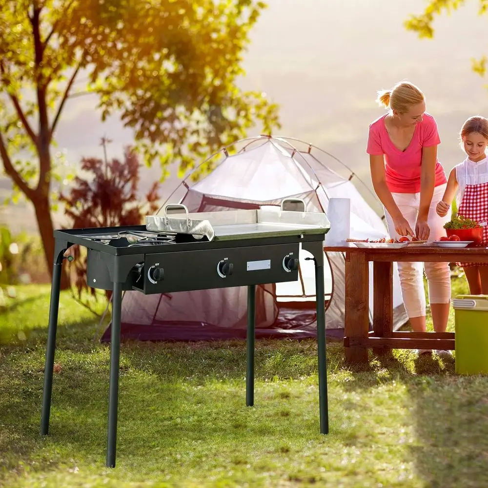 Portable 3-Burner Propane Gas  - огляд і ціна Outdoor Camping Gas Stove