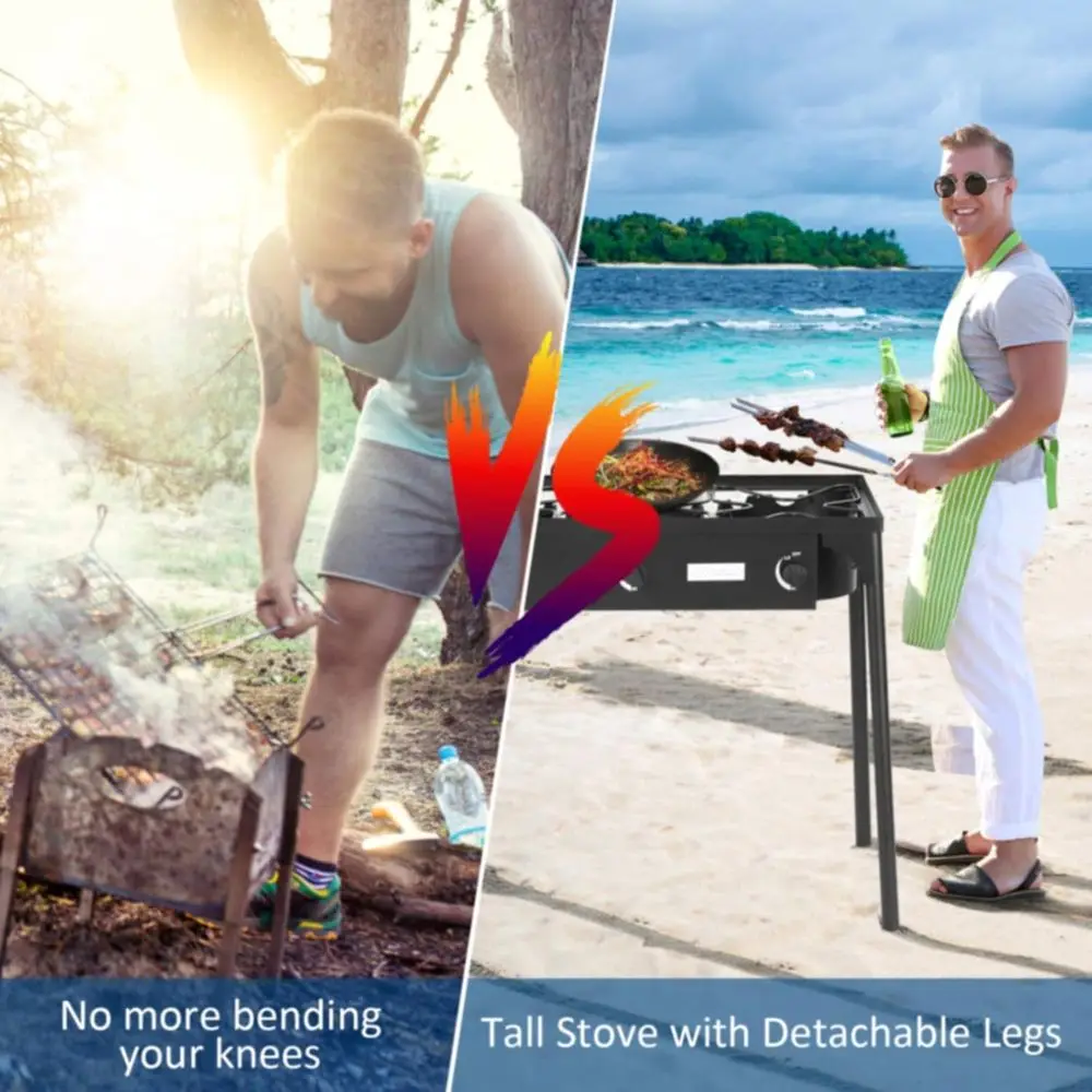 Portable 3-Burner Propane Gas  - огляд і ціна Outdoor Camping Gas Stove