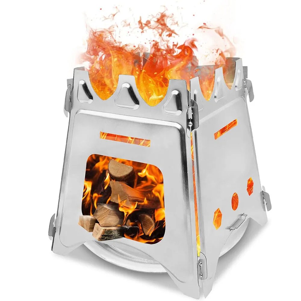 Portable Camping Wood Stove wi - огляд і ціна Outdoor Camping Wood Stove