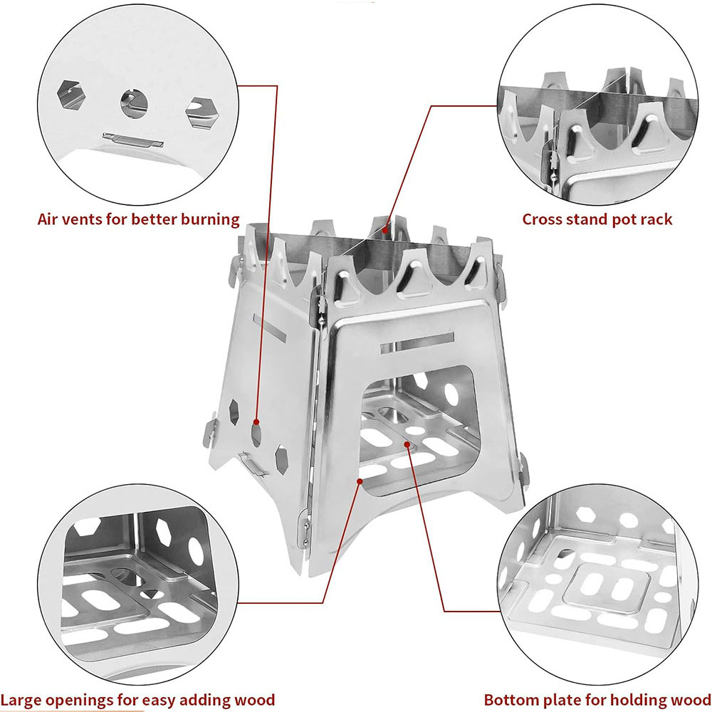 Portable Camping Wood Stove wi - огляд і ціна Outdoor Camping Wood Stove
