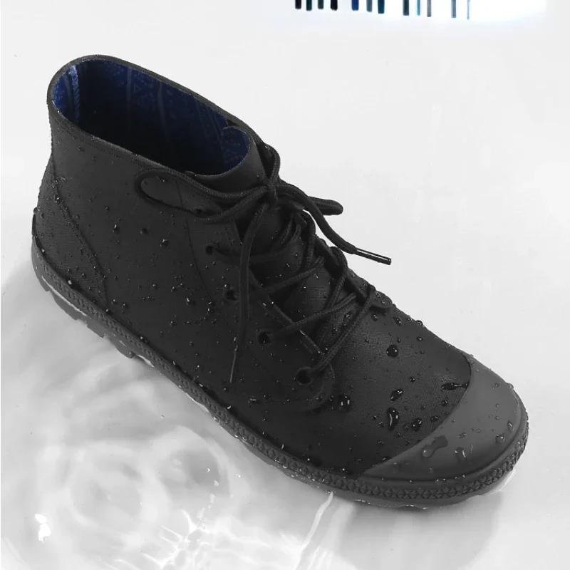 Winter Men Rain Boots Lace-up  - огляд і ціна Outdoor Camping Winter